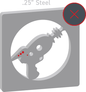 Be sure all holes are at least 1.5x material thickness