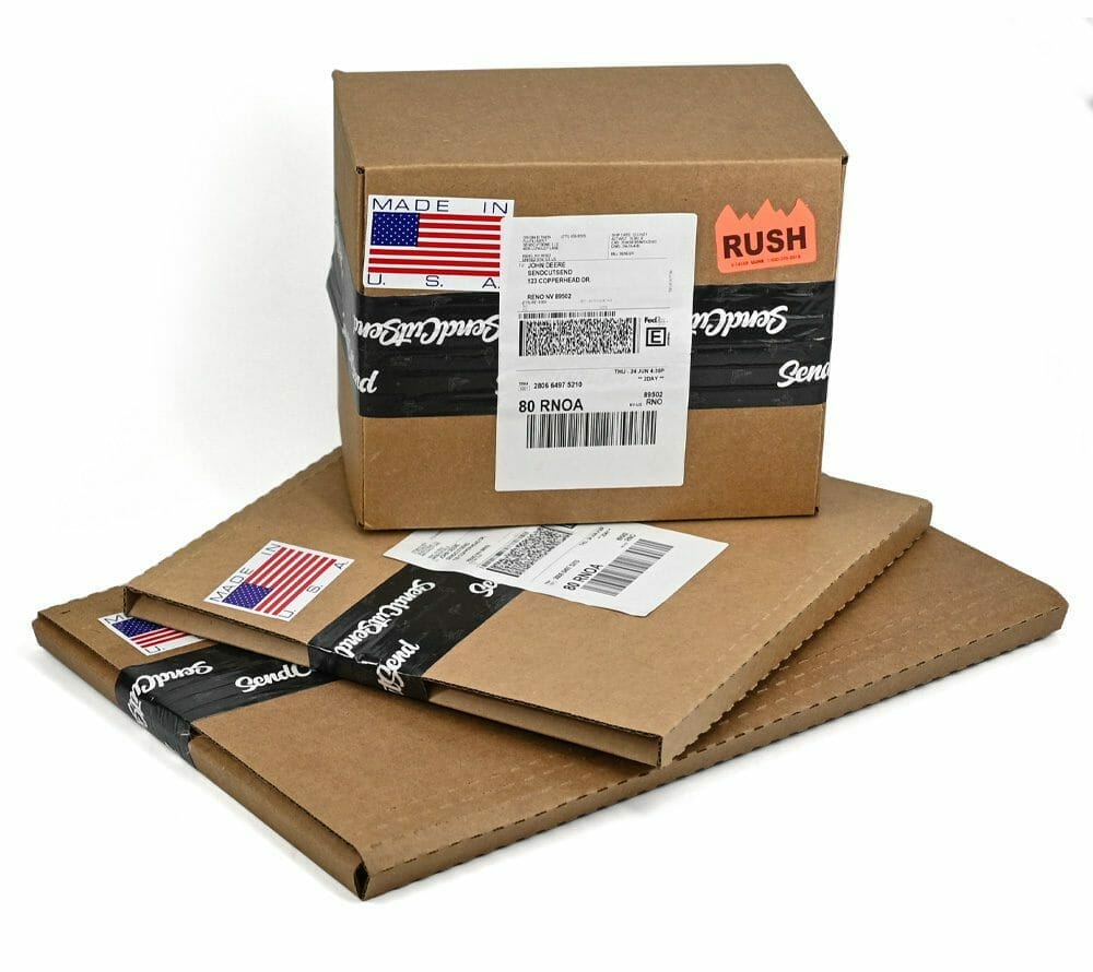 We do not offer white label packaging or drop shipping at this time. All parts ship with SendCutSend branded packaging.