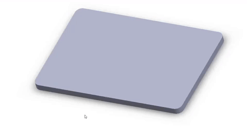 Gif showing how to edit a part in CAD using parametric modeling