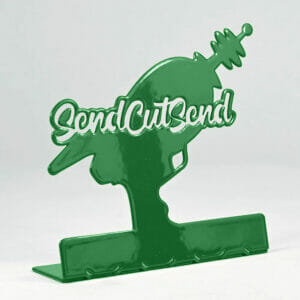 Gloss green powder coating finish