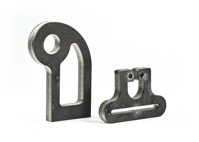 AR400 steel parts custom laser cut by SendCutSend