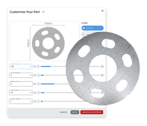 SendCutSend's online part builder