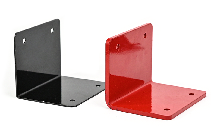 Powder coated bent parts