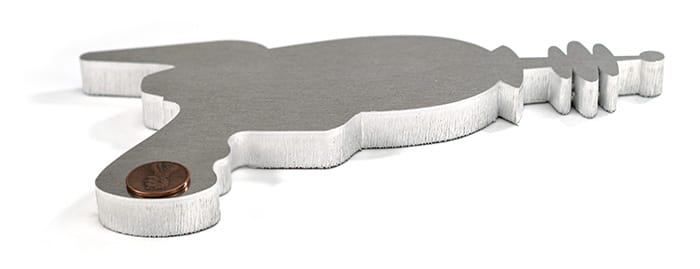 One of our thickest materials, .500" aluminum.