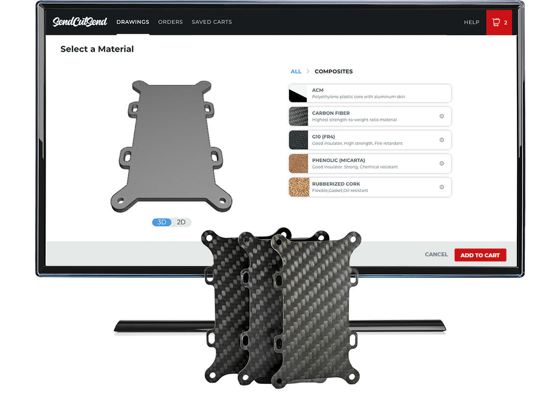 SendCutSend makes it easy to order waterjet cut parts