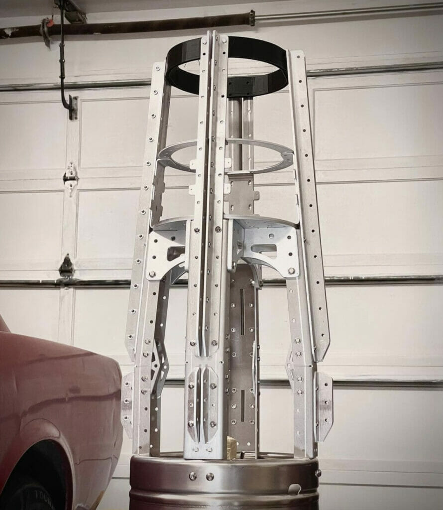 KegRocket’s aft airframe is assembled and going to look great with fins and engine installed.