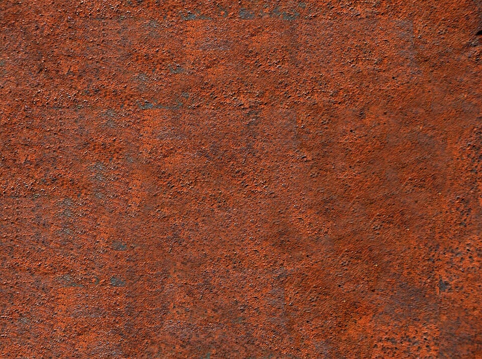 close up of rusted steel