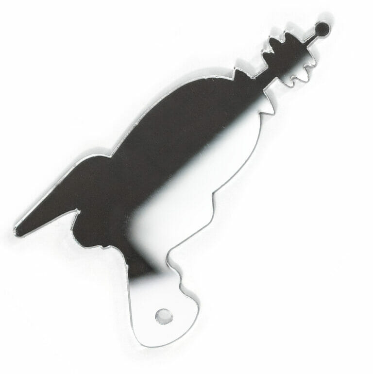 Mirrored acrylic top side