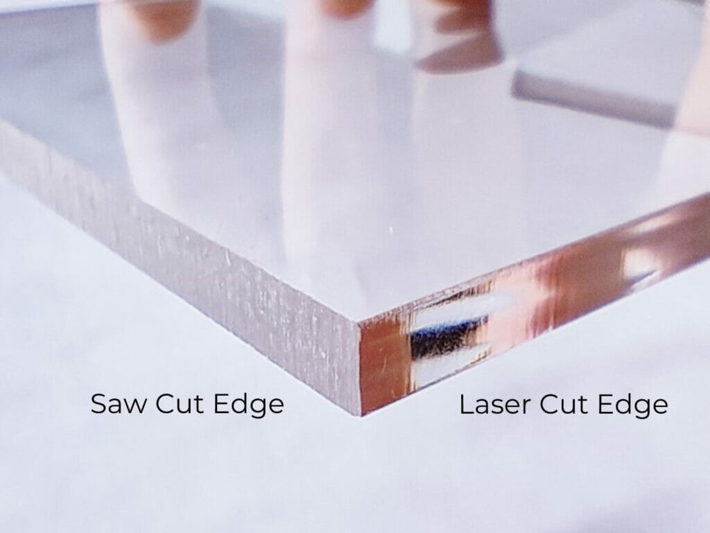 acrylic cut edge