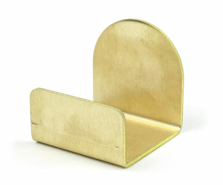 laser cut brass part with bending