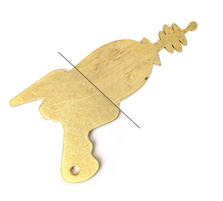 Brass: Unfinished (top) Tumbled (bottom)