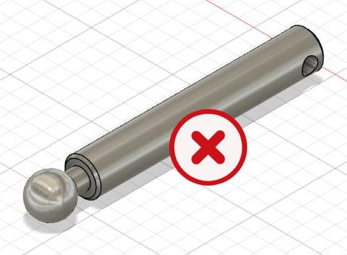 This part has tapered edges, and the thickness is rounded and not uniform.