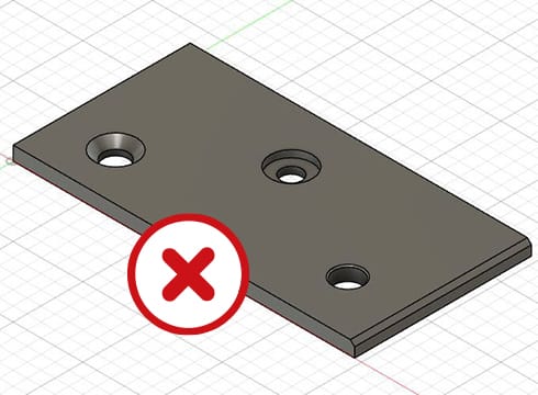 This file includes countersinks and counterbores.