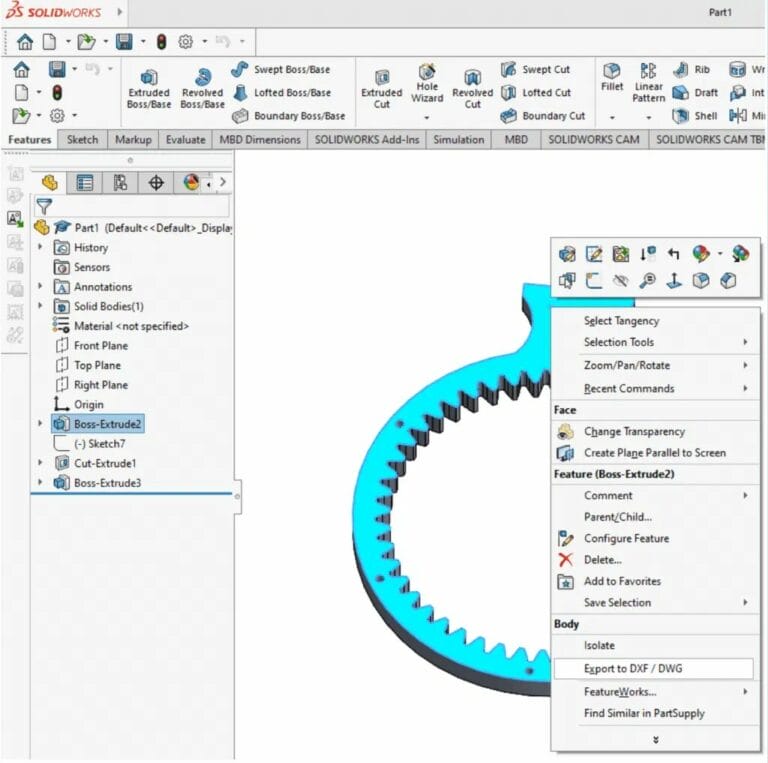 Swl Dxf Exporting to DXF from SolidWorks | SendCutSend