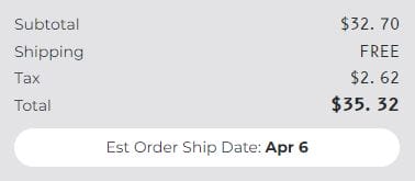 The estimated order ship date can give you an idea of how quickly you will receive your parts.