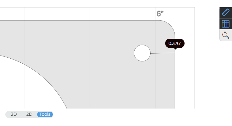 Measuring a part using the preview tools