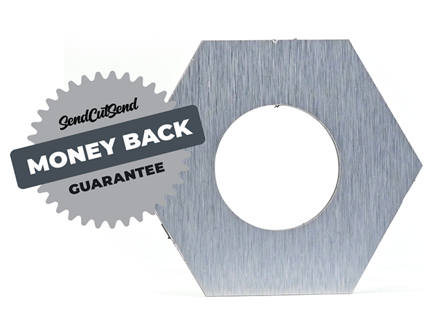 SendCutSend offers a money back guarantee on custom CNC cut ACM panel parts