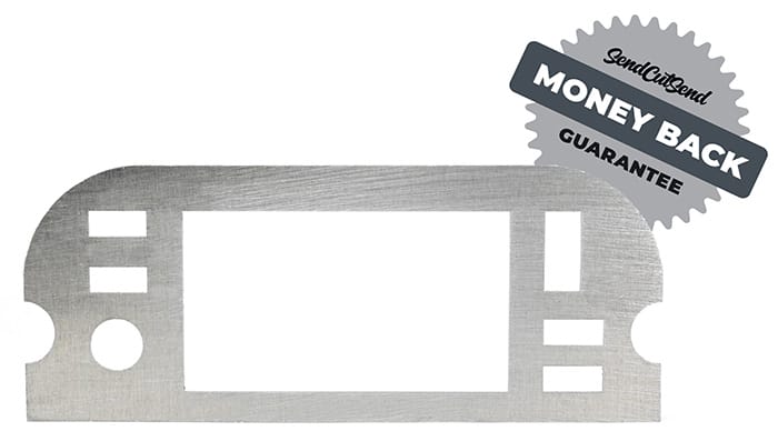 SendCutSend offers a money back guarantee on custom laser cut 2024 aluminum parts