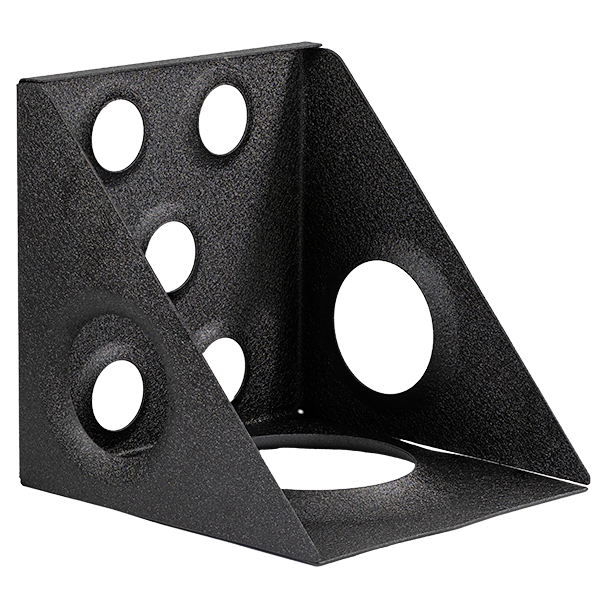 Custom laser cut part with bending, dimple forming, and powder coating