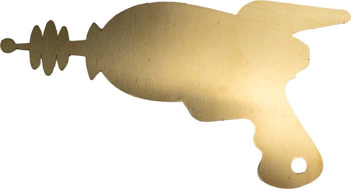 Unfinished brass bottom side