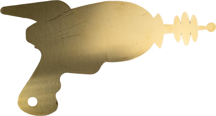 Unfinished brass top side