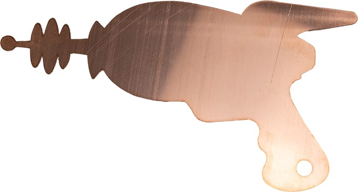 Unfinished copper bottom side