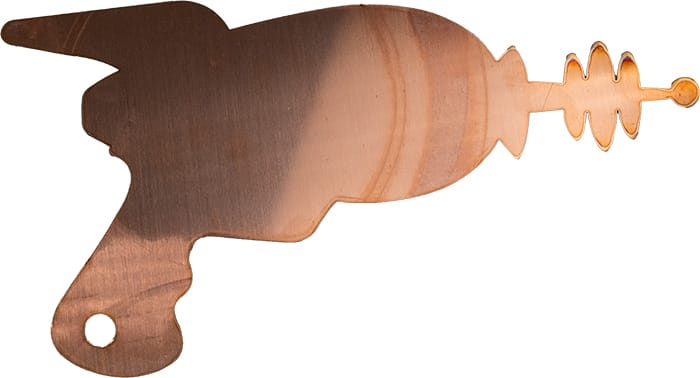 Unfinished copper top side