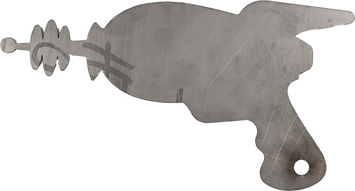 Unfinished titanium bottom side