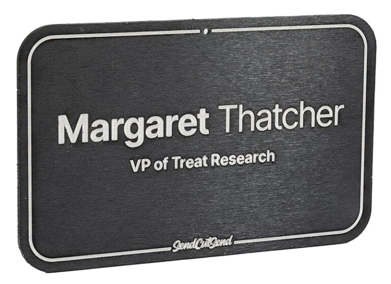 Laser engraved aluminum steel name plate