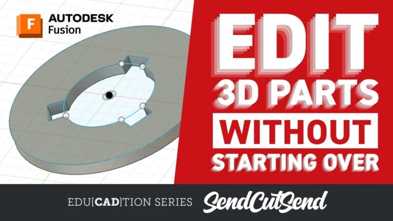 Editing 3D parts in Fusion video lesson