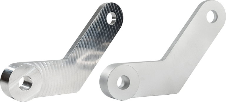 Raw vs media blasted CNC parts